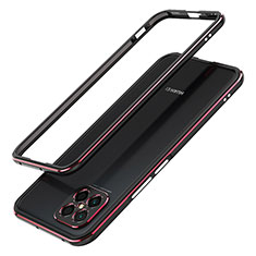 Coque Bumper Luxe Aluminum Metal Etui JZ1 pour Huawei Nova 8 SE 4G Rouge et Noir