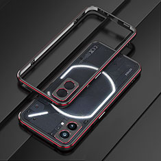 Coque Bumper Luxe Aluminum Metal Etui JZ1 pour Nothing Phone 2 Rouge et Noir