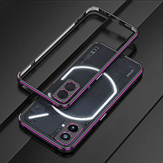 Coque Bumper Luxe Aluminum Metal Etui JZ1 pour Nothing Phone 2 Violet