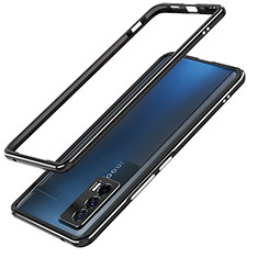 Coque Bumper Luxe Aluminum Metal Etui JZ1 pour Vivo iQOO 7 India 5G Noir