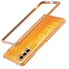 Coque Bumper Luxe Aluminum Metal Etui JZ1 pour Vivo iQOO 7 India 5G Orange