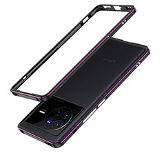 Coque Bumper Luxe Aluminum Metal Etui JZ1 pour Vivo X80 Pro 5G Violet