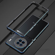 Coque Bumper Luxe Aluminum Metal Etui JZ1 pour Vivo X90 5G Bleu et Noir