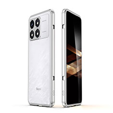 Coque Bumper Luxe Aluminum Metal Etui JZ1 pour Xiaomi Redmi K70 Pro 5G Argent