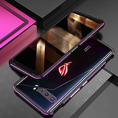 Coque Bumper Luxe Aluminum Metal Etui JZ2 pour Asus ROG Phone 3 Violet