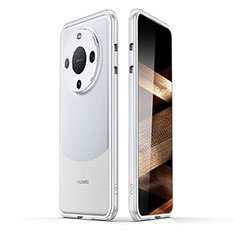 Coque Bumper Luxe Aluminum Metal Etui JZ2 pour Huawei Mate 60 Pro+ Plus Argent