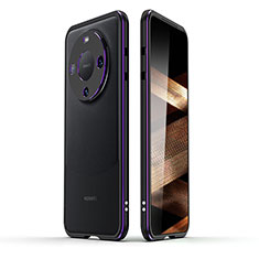 Coque Bumper Luxe Aluminum Metal Etui JZ2 pour Huawei Mate 60 Pro+ Plus Violet