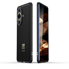 Coque Bumper Luxe Aluminum Metal Etui JZ2 pour Huawei Nova 11 Pro Bleu et Noir