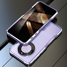 Coque Bumper Luxe Aluminum Metal Etui LF1 pour Huawei Mate 60 Pro+ Plus Violet