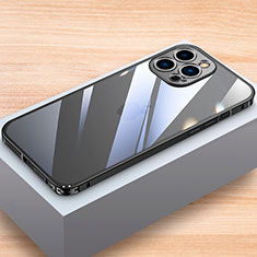 Coque Bumper Luxe Aluminum Metal Etui LK1 pour Apple iPhone 14 Pro Max Noir