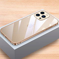 Coque Bumper Luxe Aluminum Metal Etui LK1 pour Apple iPhone 16 Pro Max Or