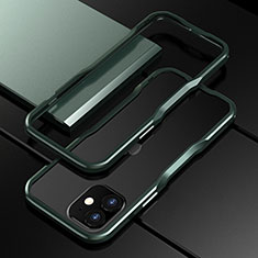 Coque Bumper Luxe Aluminum Metal Etui N02 pour Apple iPhone 12 Mini Vert Nuit