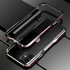 Coque Bumper Luxe Aluminum Metal Etui pour Apple iPhone 11 Rouge et Noir