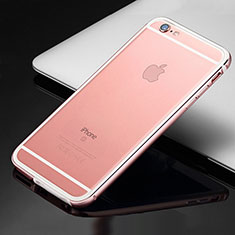 Coque Bumper Luxe Aluminum Metal Etui pour Apple iPhone 6 Or Rose
