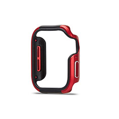 Coque Bumper Luxe Aluminum Metal Etui pour Apple iWatch 5 40mm Rouge et Noir