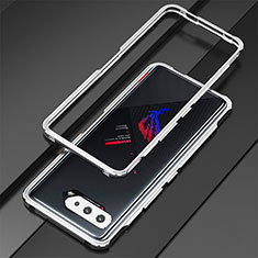 Coque Bumper Luxe Aluminum Metal Etui pour Asus ROG Phone 5 Pro Argent