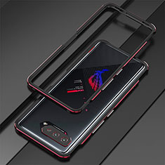 Coque Bumper Luxe Aluminum Metal Etui pour Asus ROG Phone 5 ZS673KS Rouge et Noir