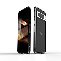 Coque Bumper Luxe Aluminum Metal Etui pour Google Pixel 8 Pro 5G Argent et Noir