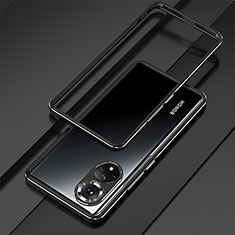 Coque Bumper Luxe Aluminum Metal Etui pour Huawei Honor 50 Pro 5G Noir