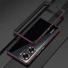 Coque Bumper Luxe Aluminum Metal Etui pour Huawei Honor 60 5G Rouge et Noir