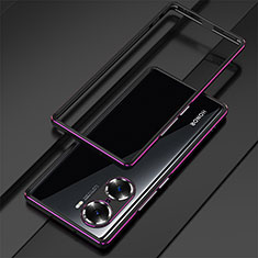 Coque Bumper Luxe Aluminum Metal Etui pour Huawei Honor 60 5G Violet