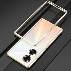 Coque Bumper Luxe Aluminum Metal Etui pour Huawei Honor 60 Pro 5G Or