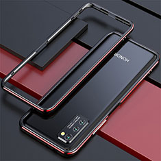 Coque Bumper Luxe Aluminum Metal Etui pour Huawei Honor V30 Pro 5G Rouge et Noir