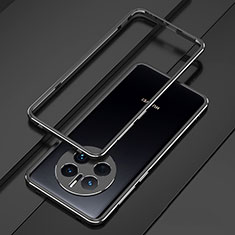 Coque Bumper Luxe Aluminum Metal Etui pour Huawei Mate 50 Noir