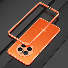 Coque Bumper Luxe Aluminum Metal Etui pour Huawei Mate 50 Orange