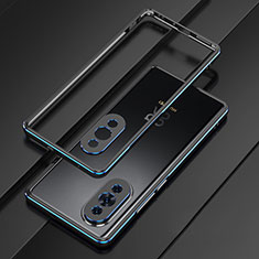 Coque Bumper Luxe Aluminum Metal Etui pour Huawei Nova 10 Bleu et Noir