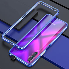 Coque Bumper Luxe Aluminum Metal Etui pour Huawei P Smart Pro (2019) Bleu