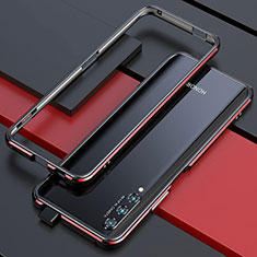 Coque Bumper Luxe Aluminum Metal Etui pour Huawei P Smart Pro (2019) Rouge et Noir