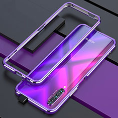 Coque Bumper Luxe Aluminum Metal Etui pour Huawei P Smart Pro (2019) Violet