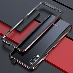 Coque Bumper Luxe Aluminum Metal Etui pour Huawei P Smart Z (2019) Rouge et Noir