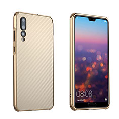 Coque Bumper Luxe Aluminum Metal Etui pour Huawei P20 Pro Or