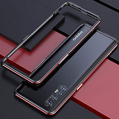 Coque Bumper Luxe Aluminum Metal Etui pour Oppo Find X2 Neo Rouge