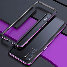 Coque Bumper Luxe Aluminum Metal Etui pour Oppo K7 5G Violet