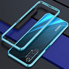 Coque Bumper Luxe Aluminum Metal Etui pour Realme X50m 5G Cyan