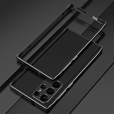 Coque Bumper Luxe Aluminum Metal Etui pour Samsung Galaxy S24 Ultra 5G Noir