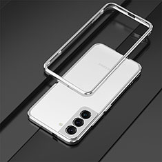 Coque Bumper Luxe Aluminum Metal Etui pour Samsung Galaxy S25 Plus 5G Argent