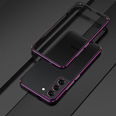 Coque Bumper Luxe Aluminum Metal Etui pour Samsung Galaxy S25 Plus 5G Violet