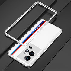 Coque Bumper Luxe Aluminum Metal Etui pour Vivo iQOO 11 5G Argent