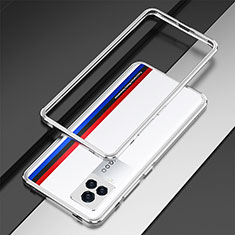 Coque Bumper Luxe Aluminum Metal Etui pour Vivo iQOO 7 5G Argent