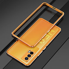 Coque Bumper Luxe Aluminum Metal Etui pour Vivo iQOO Neo5 5G Orange