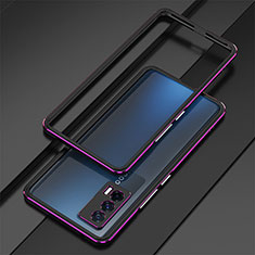 Coque Bumper Luxe Aluminum Metal Etui pour Vivo iQOO Neo5 5G Violet