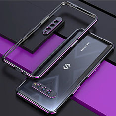 Coque Bumper Luxe Aluminum Metal Etui pour Xiaomi Black Shark 4S 5G Violet