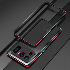 Coque Bumper Luxe Aluminum Metal Etui pour Xiaomi Mi 11 Ultra 5G Rouge et Noir