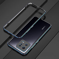 Coque Bumper Luxe Aluminum Metal Etui pour Xiaomi Mi 13 Pro 5G Bleu et Noir