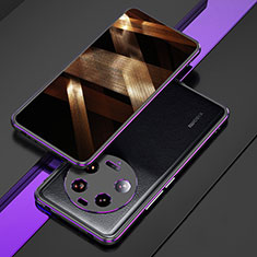 Coque Bumper Luxe Aluminum Metal Etui pour Xiaomi Mi 13 Ultra 5G Violet