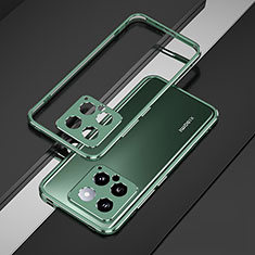 Coque Bumper Luxe Aluminum Metal Etui pour Xiaomi Mi 14 5G Vert